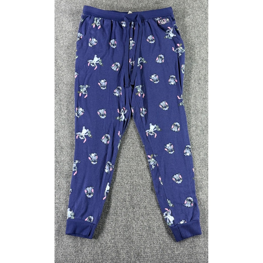Disney Lilo & Stitch Purple Pajama PANTS Sleepwear Womens Medium LZ14923BB